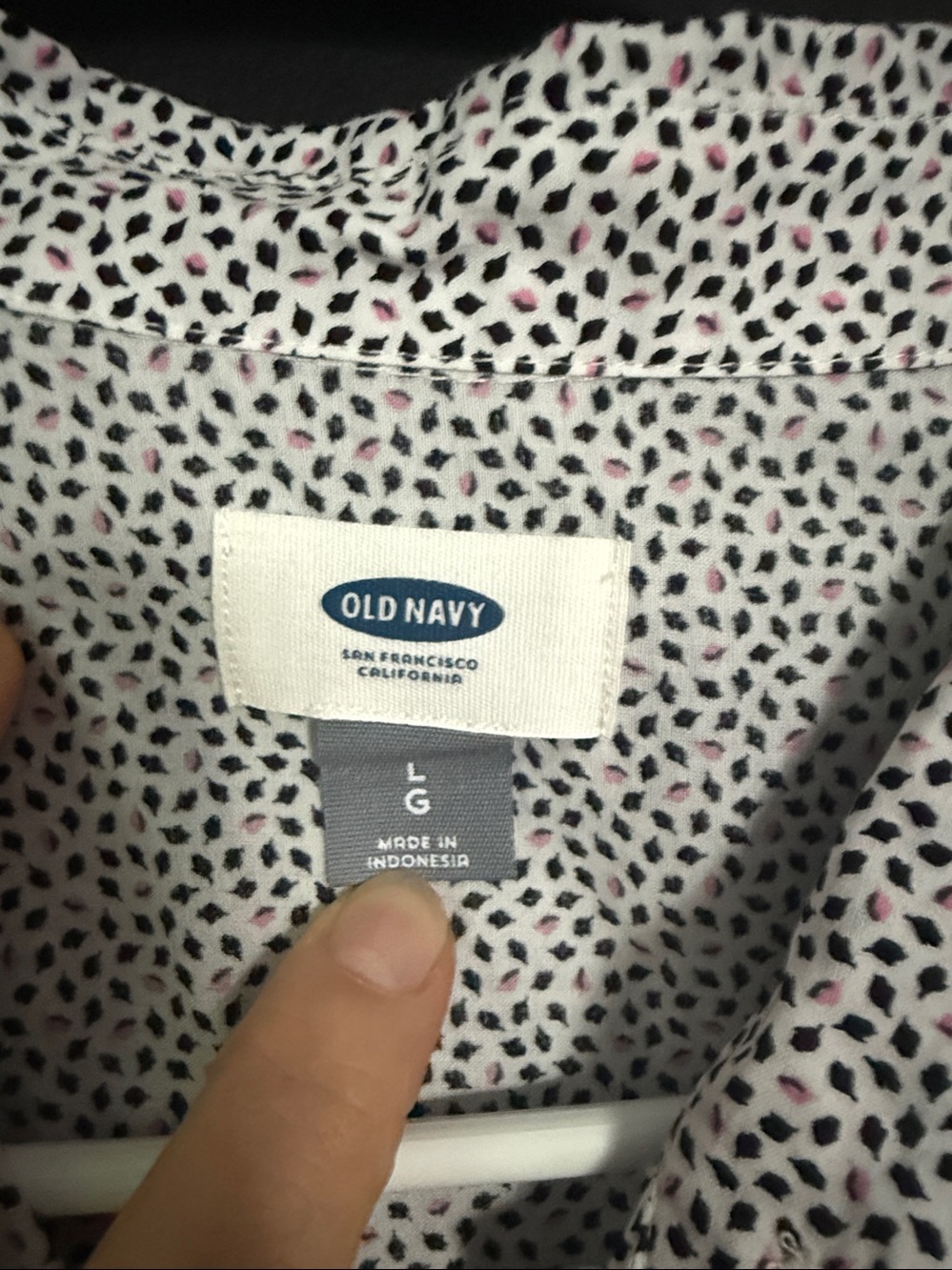 Old Navy Leaves Long Sleeve Button Down Shirt Size: L - Picture 4 of 6